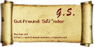 Gutfreund Sándor névjegykártya